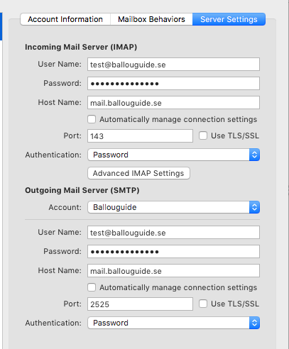 Mac mail 2017 - Epost - Inställningar