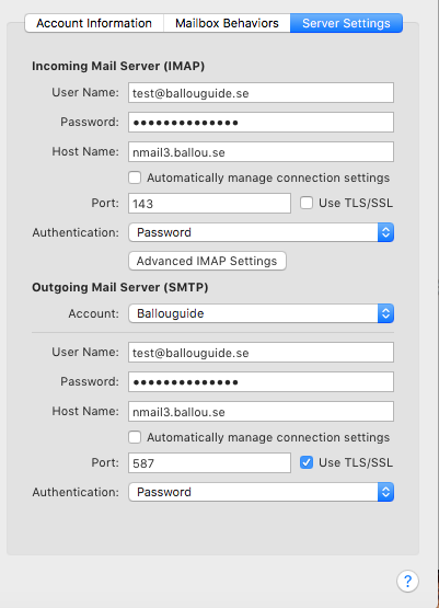 Mac mail 2017 - Epost - inställningar SSL