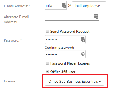 Office365 - Skapa Konto, licenser