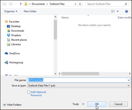 PST-file outlook 2016