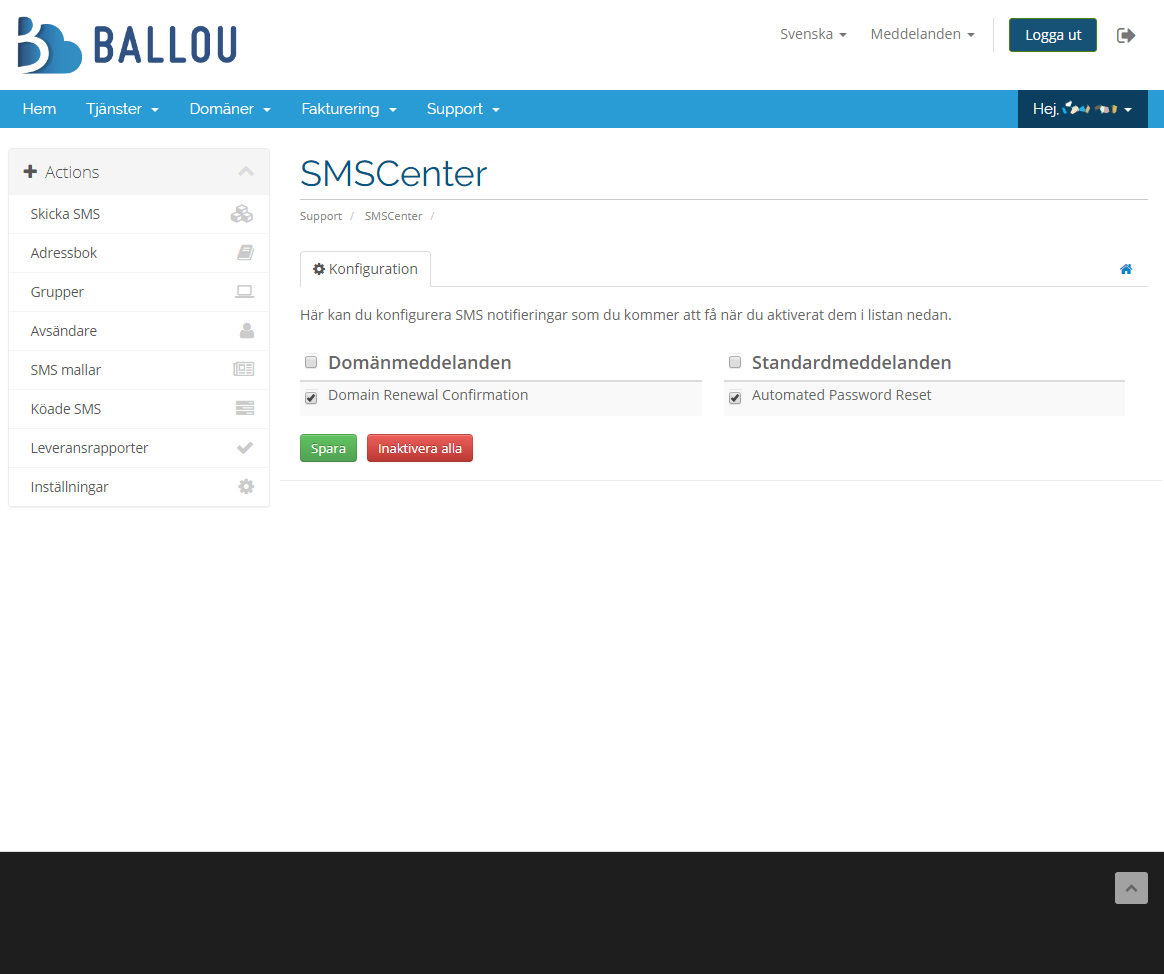 Ballou SMS.