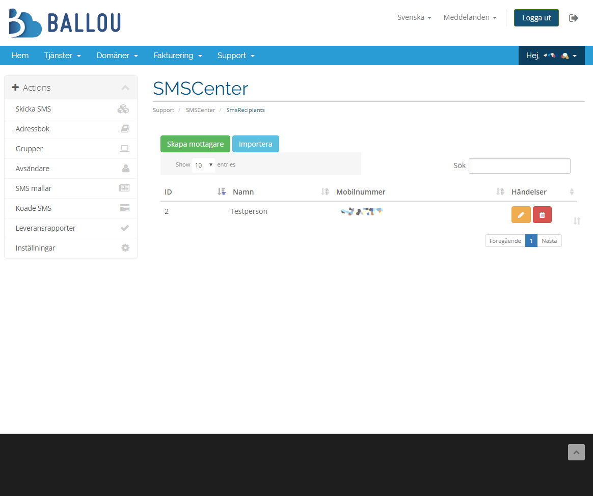 Ballou SMS.