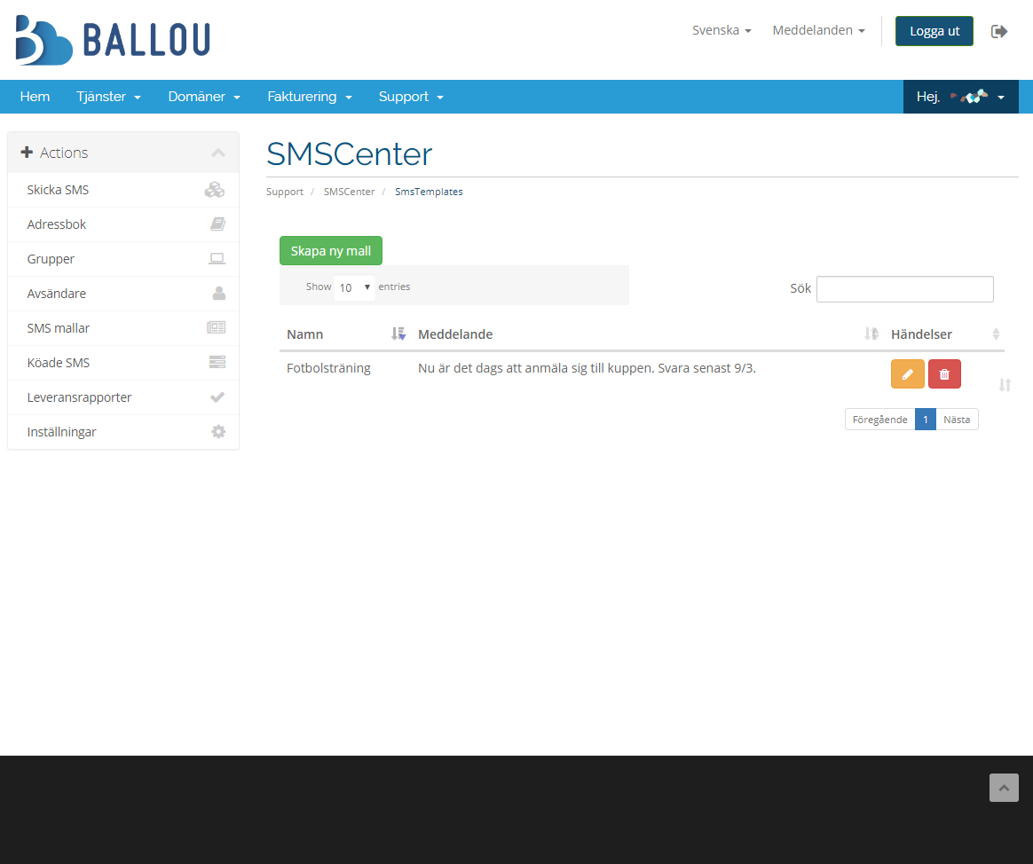 Ballou SMS.