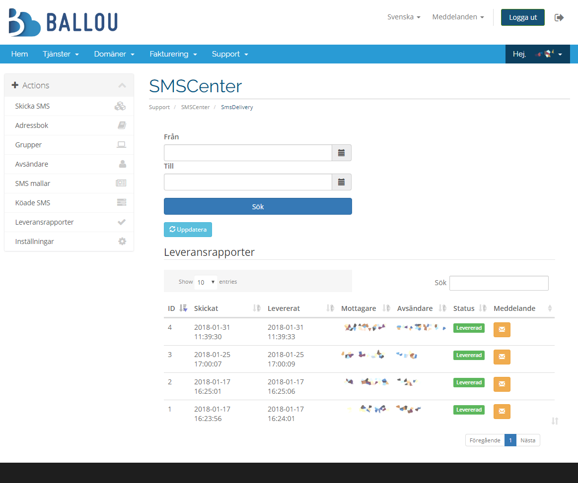 Ballou SMS.