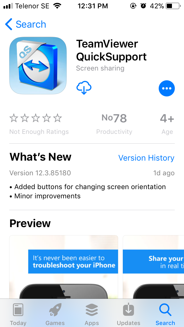 Teamviewer - App store